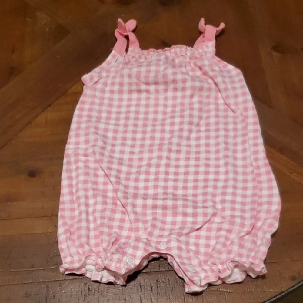 Carter's Pink Gingham Romper